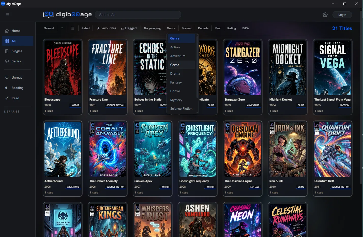All comics filtered by genre