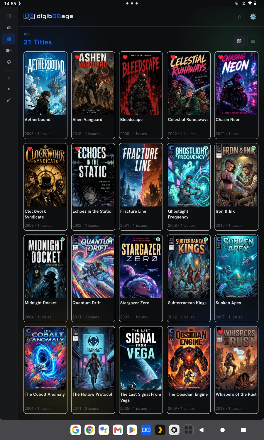 Mobile grid view