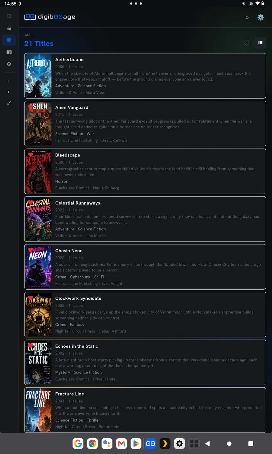 Mobile list view